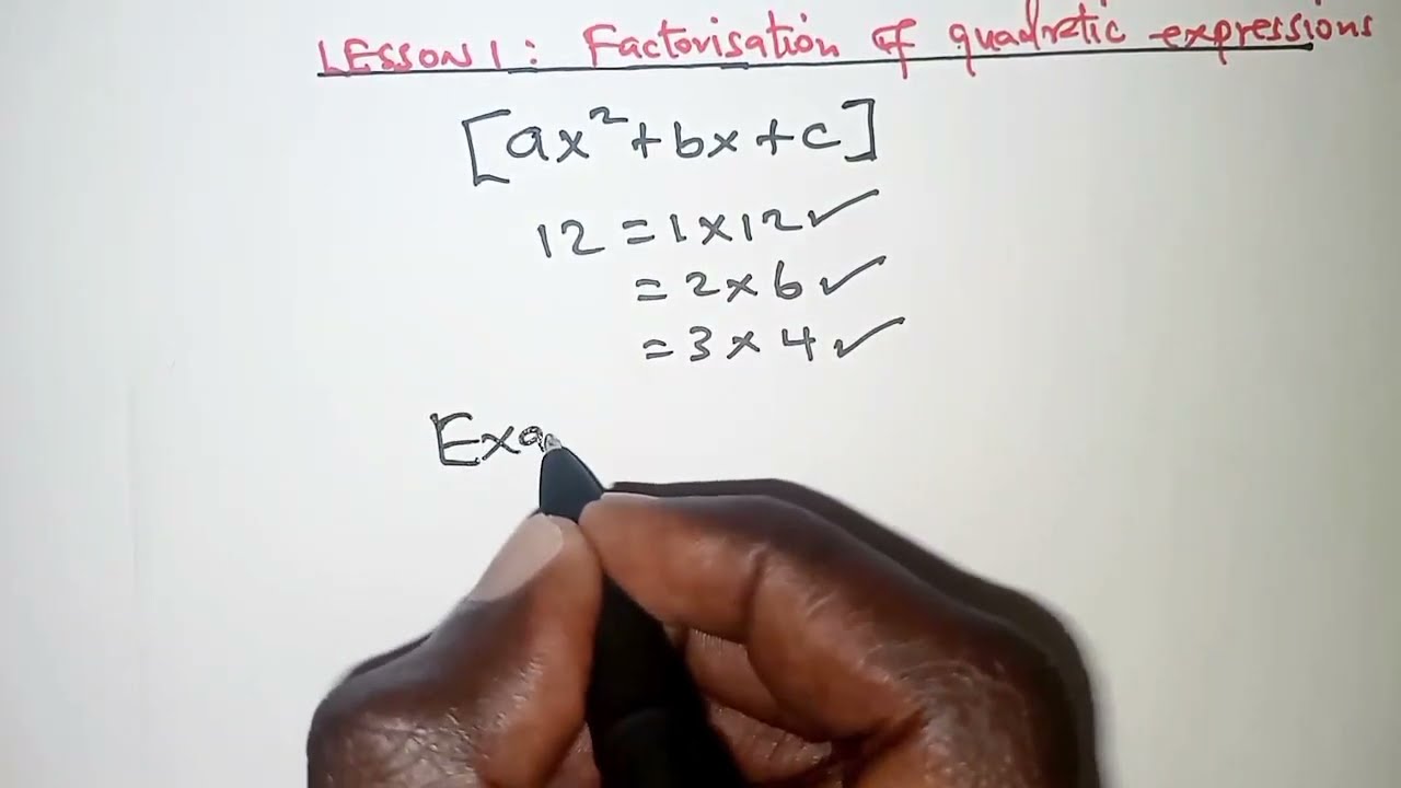 Quadratic expressions and equations||Factorisation method #factorization #factorisation