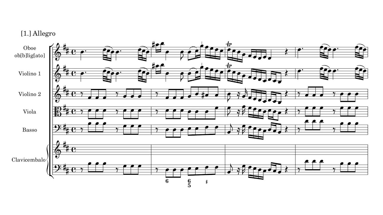 Johann Ludwig Krebs – Concerto for Harpsichord and Oboe in B minor