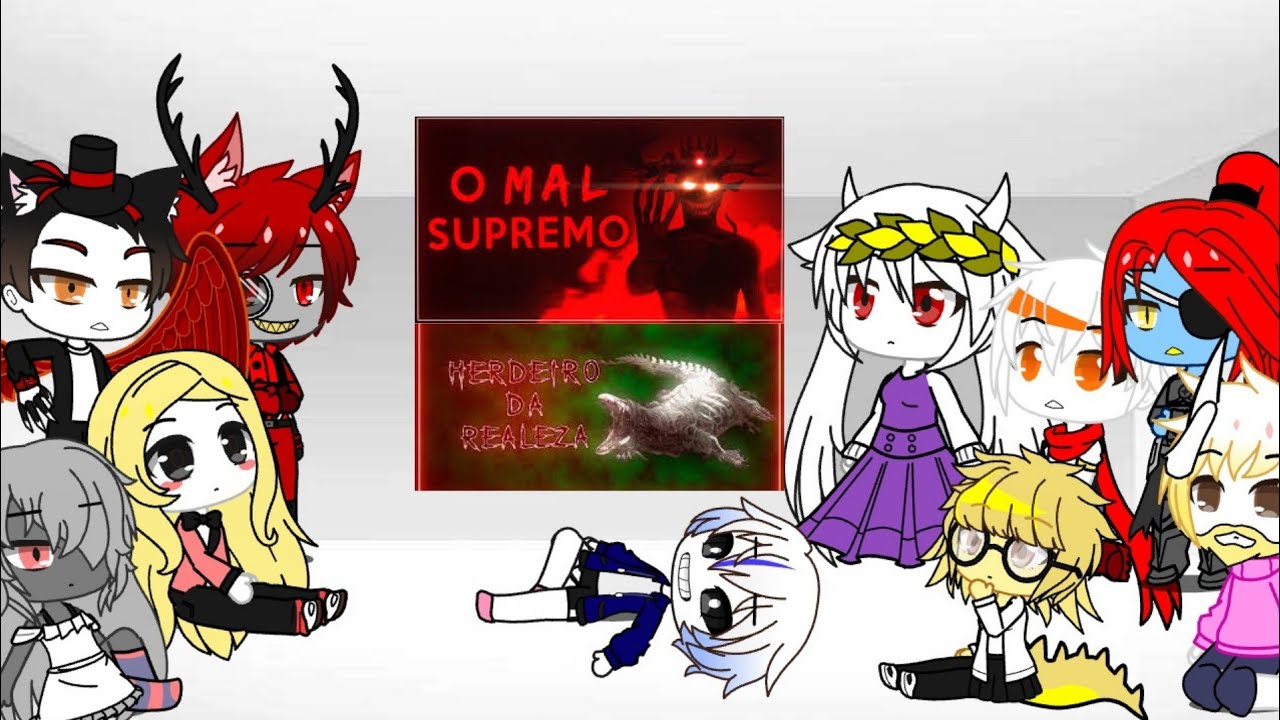 hazbin hotel e o undertale reagindo ao rei escarlate e o scp 682