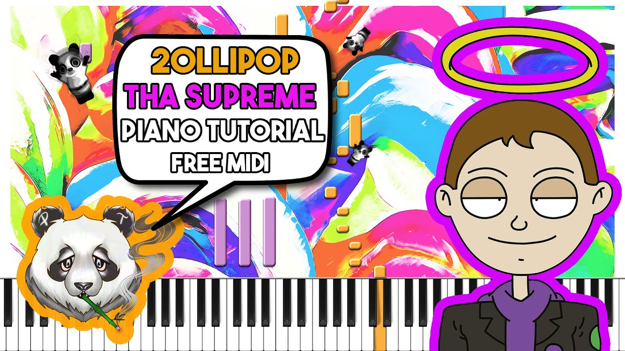 THA SUPREME - 2OLLIPOP - Piano Tutorial (FREE MIDI)