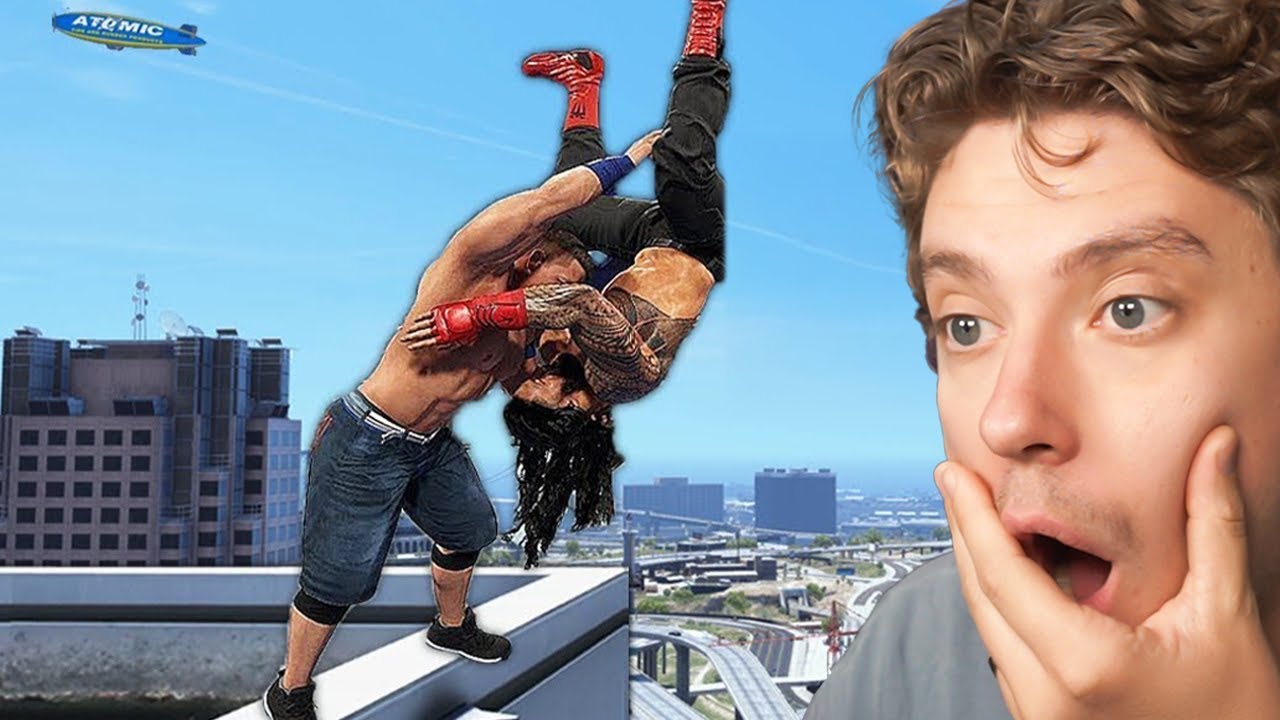 Reacting To GTA 5 WWE Royal Rumble!!