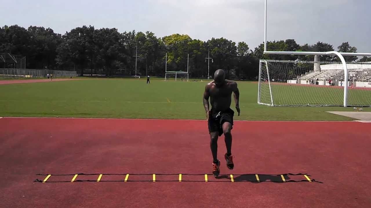 Agility ladder drills- Lateral High Knees