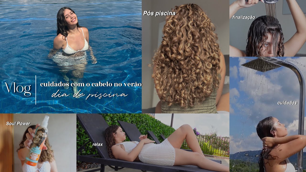 Vlog | Dia de piscina - cuidados com o cabelo no verão ☀️🏊🏼‍♀️