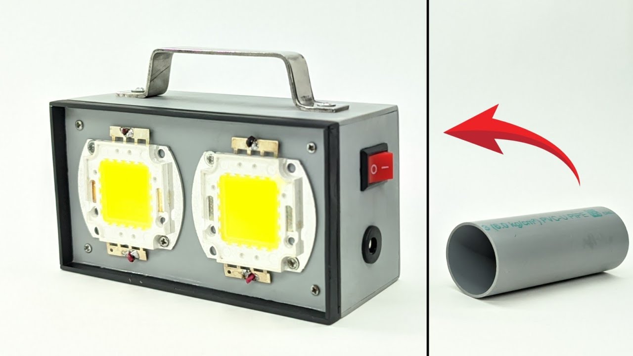 How To Make A Powerful Emergency Light At Home From PVC Pipe
