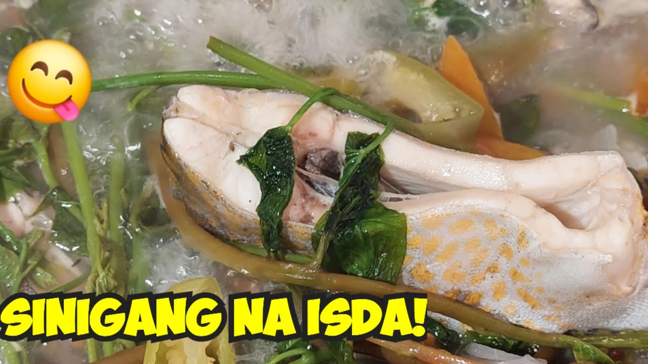 SINIGANG NA ISDA NA MAY TALBOS NG KAMOTE AT ALUGBATE!