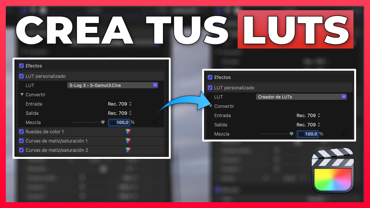 🎨 C&oacute;mo CREAR LUTS a partir de tus CORRECCIONES de COLOR en Final Cut Pro
