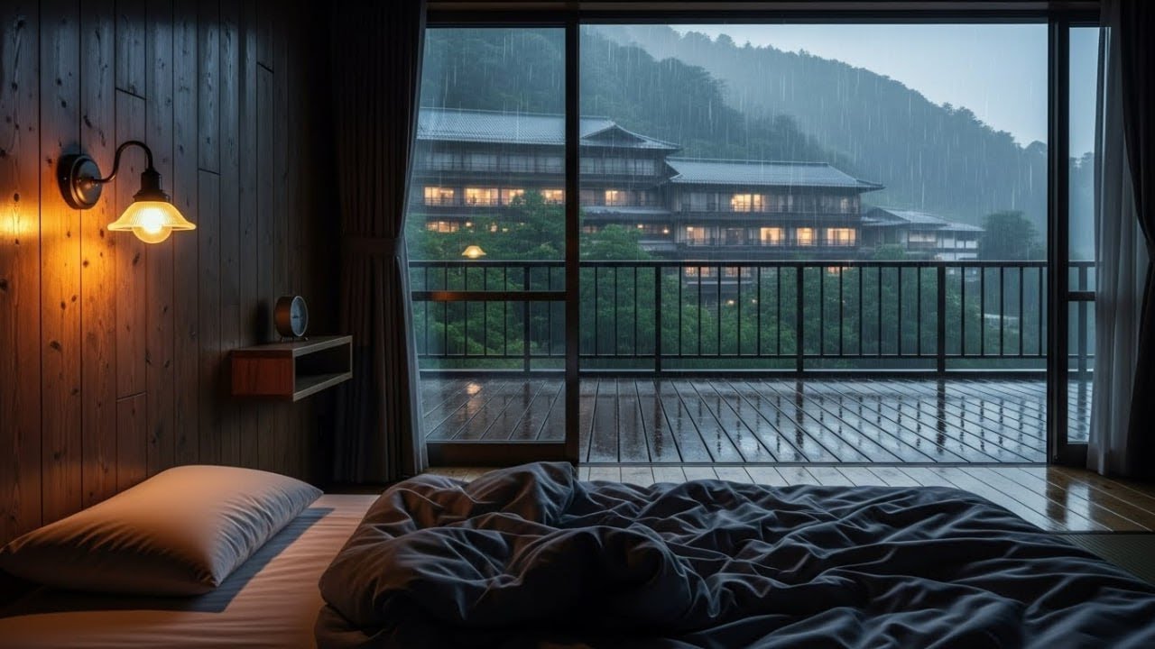 Heavy Rain on Bedroom Window 🌧️ | Cozy Night Ambience for Deep Sleep & Relaxation