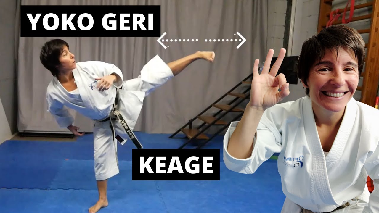 YOKO GERI KEAGE - coup de pied latéral fouetté - Jessica et Sabrina Buil