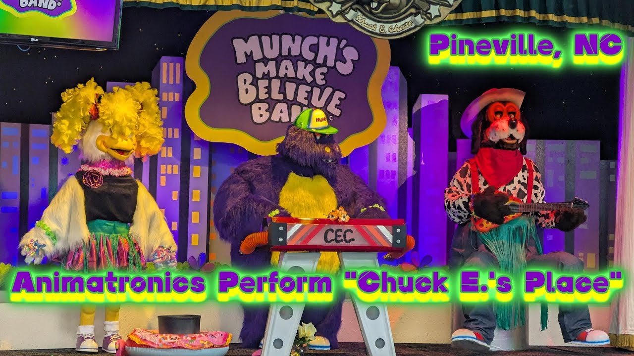 Chuck E. Cheese - Pineville, NC 3-Stage Animatronics Perform 