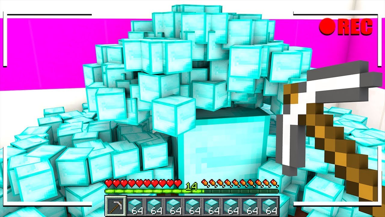 MINECRAFT MA SE ANNA ROMPE UN BLOCCO SI MOLTIPLICANO I DROP!!!