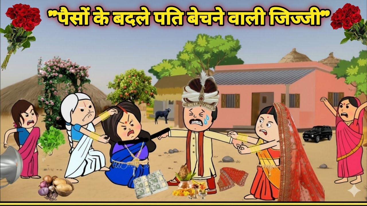 पैसों के बदले पति को बेचने वाली जीजी 🤪 जबरदस्त अवधि कार्टून वीडियो #hindimoralstory #nyavadhicartoon