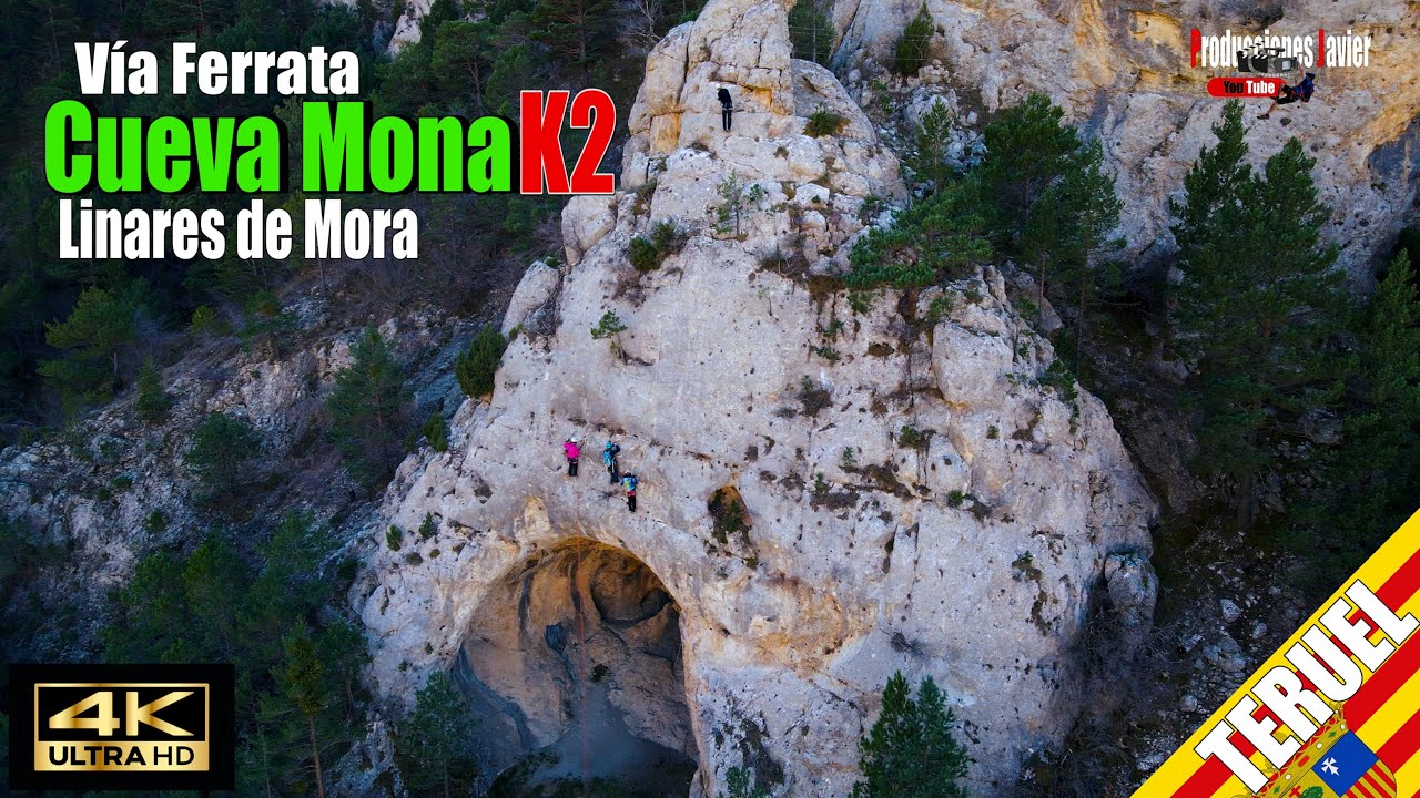 Vía Ferrata Cueva Mona K2 . Linares de Mora, Teruel