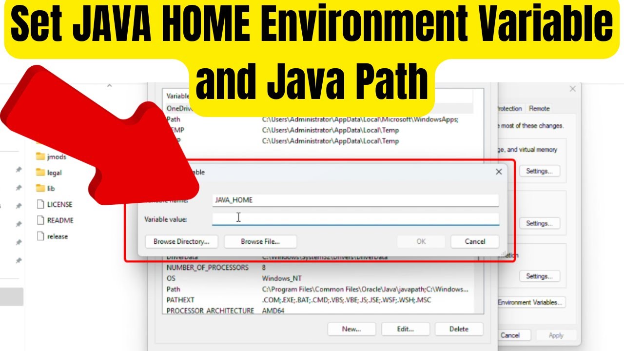 How to Set JAVA HOME Environment Variable and Java Path on Windows 11