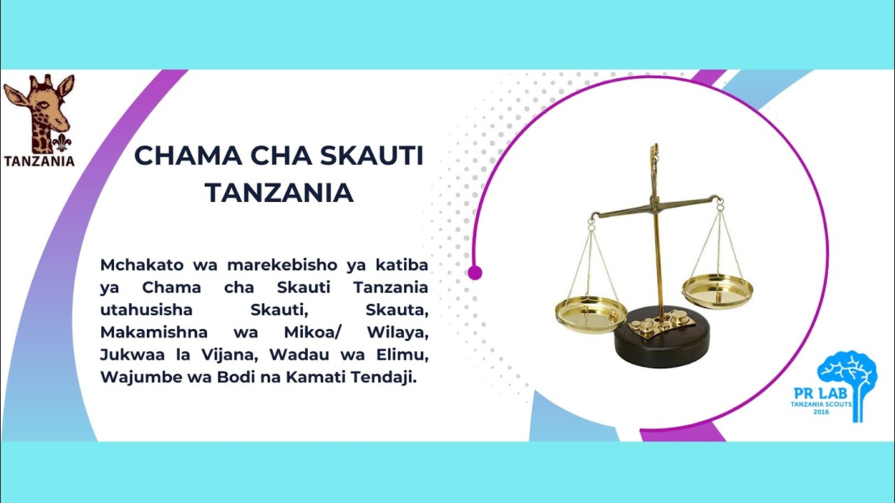 MCHAKATO WA MABORESHO YA KATIBA YA CHAMA CHA SKAUTI TANZANIAU