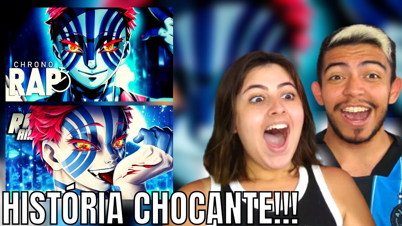 REACT 2 EM 1  ♪ AKAZA - O LUA SUPERIOR 3 (ANIRAP) | AKAZA (DEMON SLAYER)   (CHRONORAP - 22)