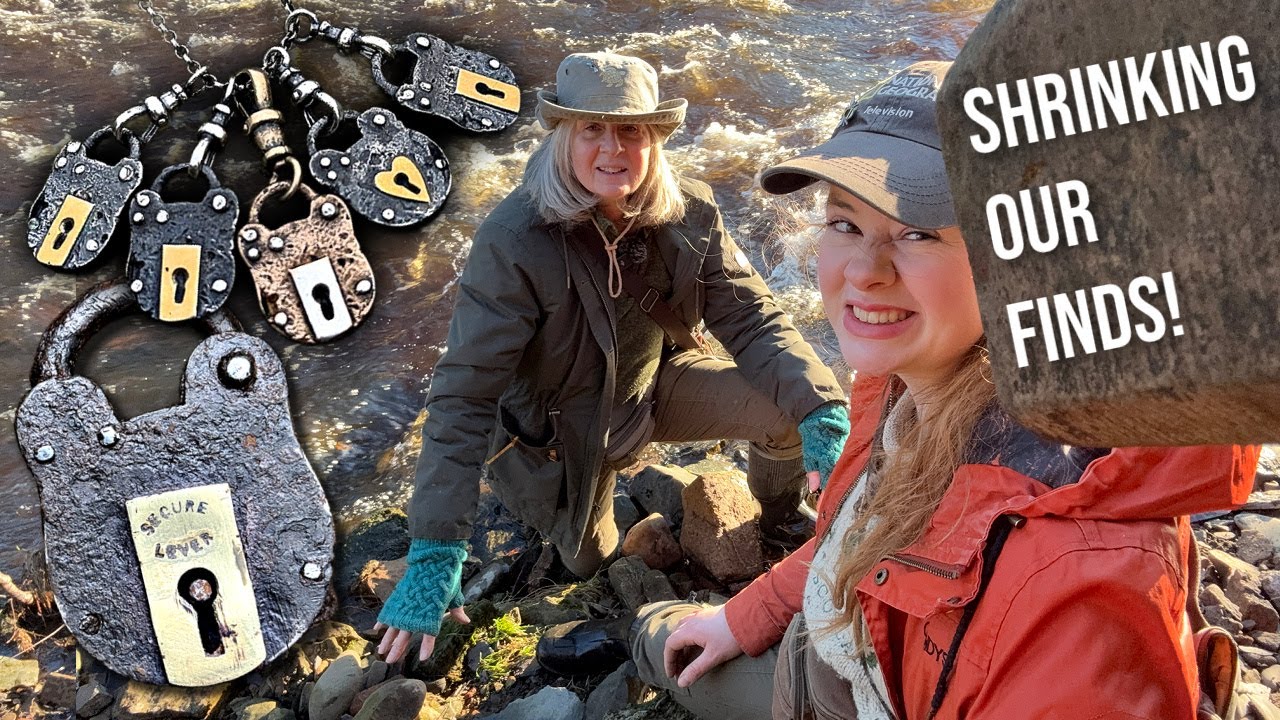 We SHRINK this Mudlarking Find! River Larking on Collapsing River Bank & Making Silver Charms