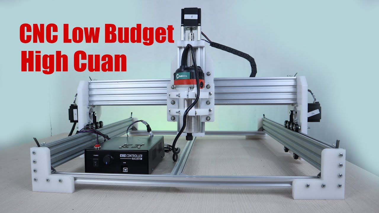 Merakit Mesin CNC Router Ukuran Standar 65x80cm Gantri Nylon (POM Delrin) Frame V Slot