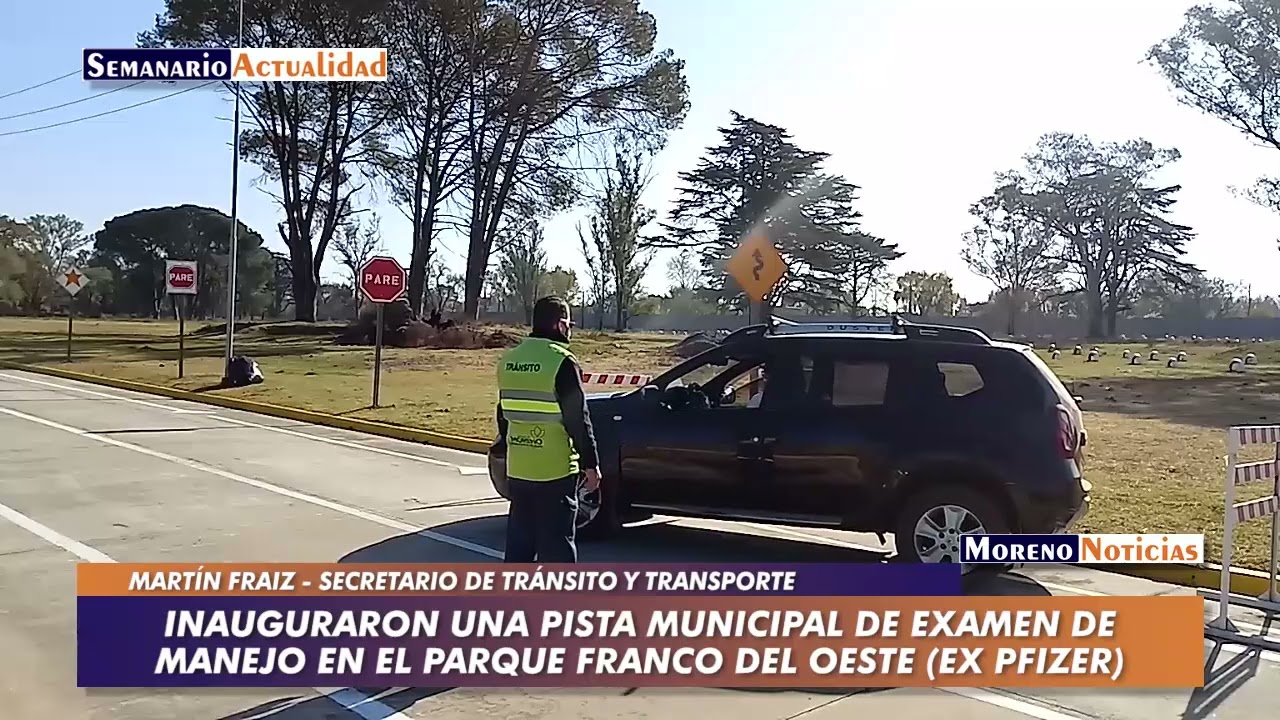 Inauguraron una pista municipal de examen de manejo en el Parque Franco del Oeste (Ex Pfizer)