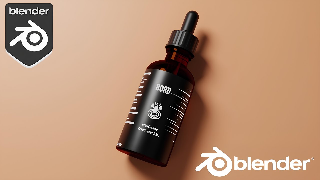 How I Modeled This Dropper Bottle in Blender | Blender Product Rendering | Blender Tutorial