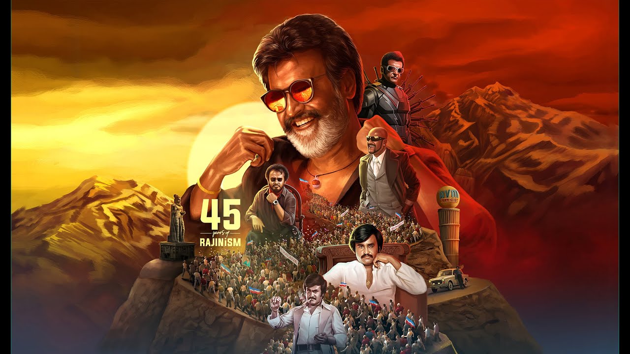 3D TRIBUTE MOTION POSTER - 45 Years Of RAJINISM
