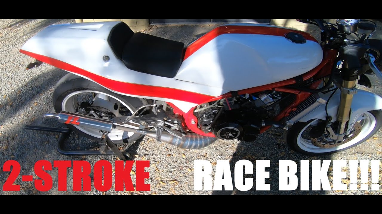 YAMAHA RZ350 shakedown run with fast Dudes! Powervalve problems...