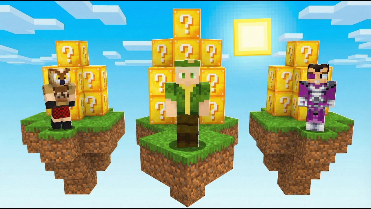 BATALLA de LUCKYBLOCKS con FARGAN y VEGETTA
