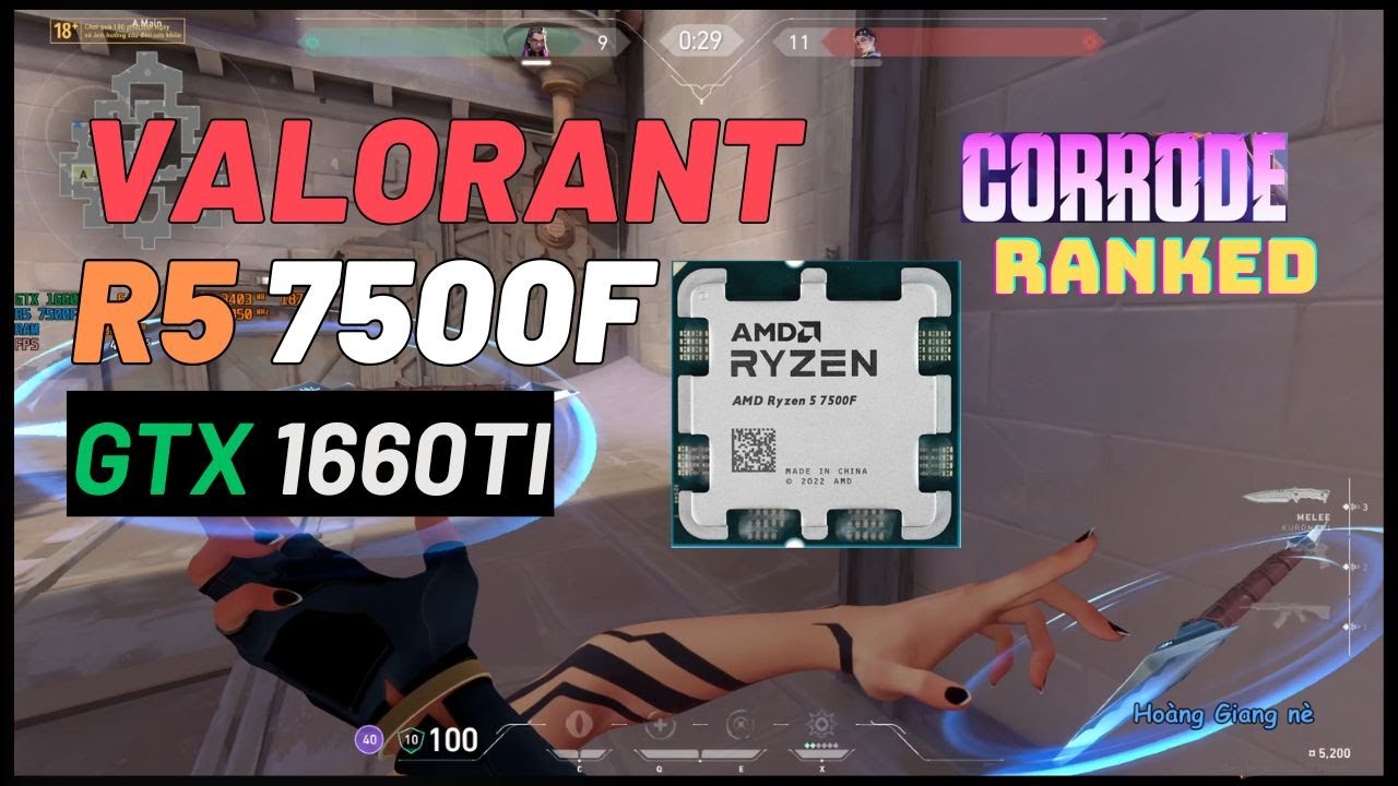 Ryzen 5 7500F + GTX 1660Ti | Valorant FPS | Corrode Competitive