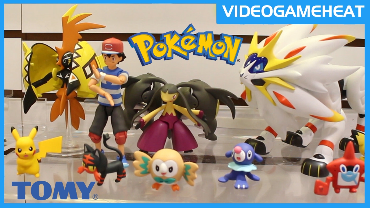 All New POKEMON SUN & MOON Figures FULL BOOTH TOUR & Plush toys by TOMY at Toy Fair NY