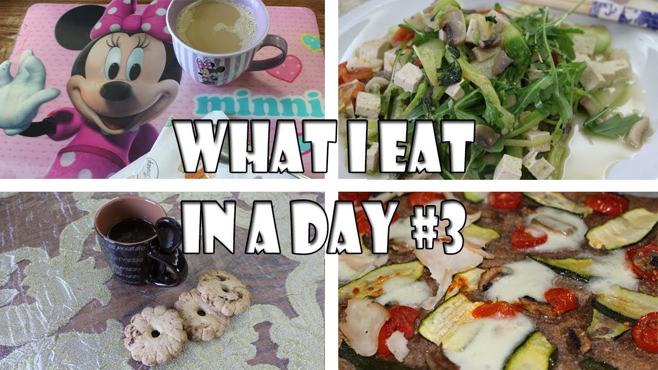 WHAT I EAT IN A DAY ♥ Spaghetti di zucchine e pizza integrale senza lievito 🍕 #3