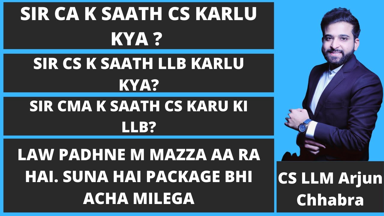 CA OR CS OR CMA WITH LAW .?