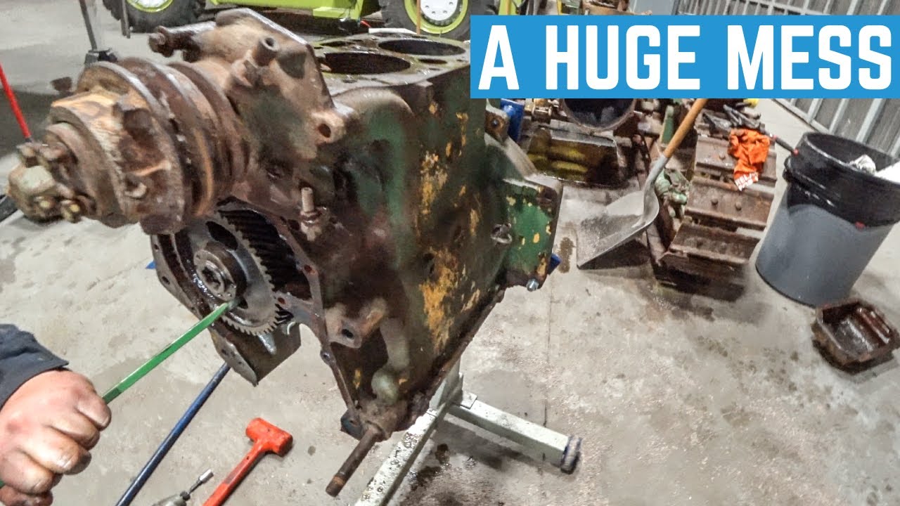 We COMPLETELY Disassembled The John Deere 420C ENGINE Cylinder 2 Was BAD