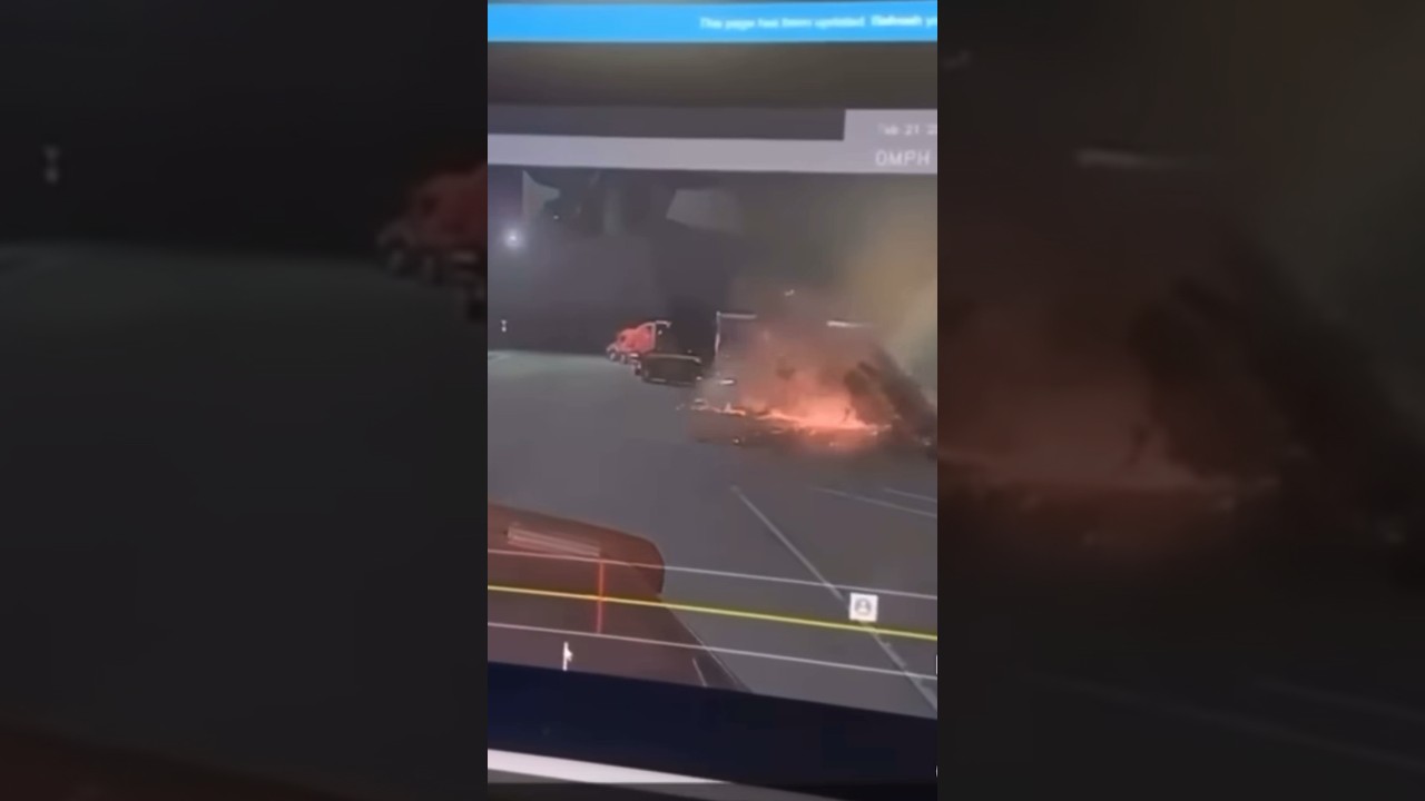 Crazy Truck Driver steals another&rsquo;s Lot Lizard! #truck #trucker #driver #crash