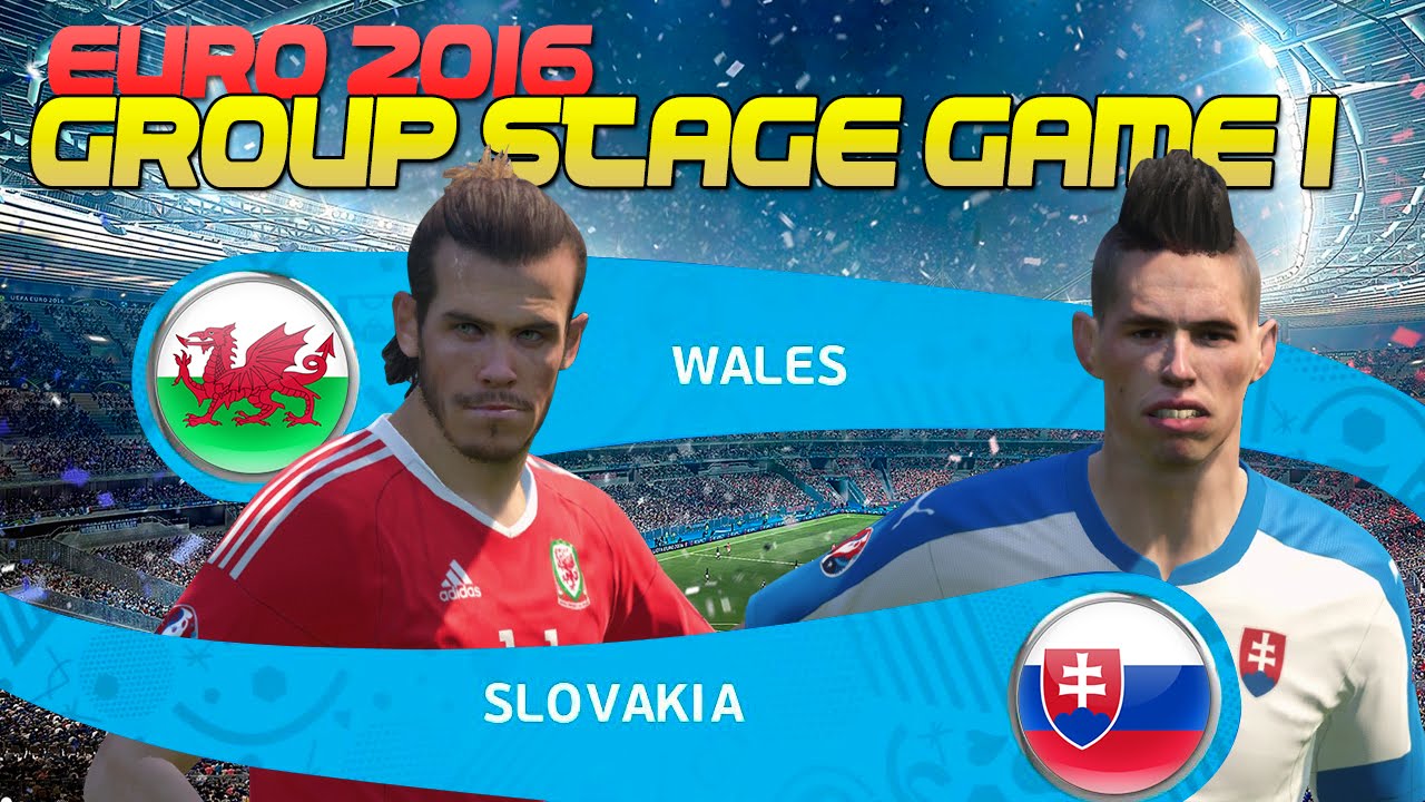 [TTB] PES 2016 Euro 2016 - Double Playthrough -  Wales vs Slovakia - Group Stage Game 1