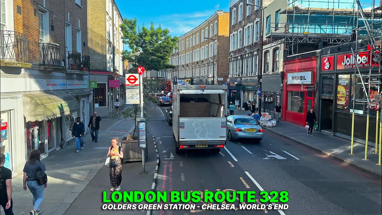 London Bus Ride through Posh Neighbourhoods: Bus Route 328 from Golders Green to Chelsea 🚌