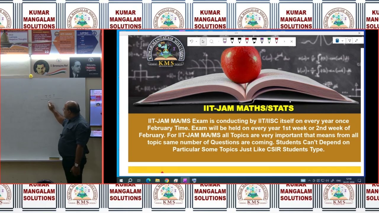 24 JAN 2026 | NEW BATCH | CSIR JRF NET Ph.D | IIT JAM | UPSC MATHS OPTIONAL | INTRO CLASS | VOL 4rth
