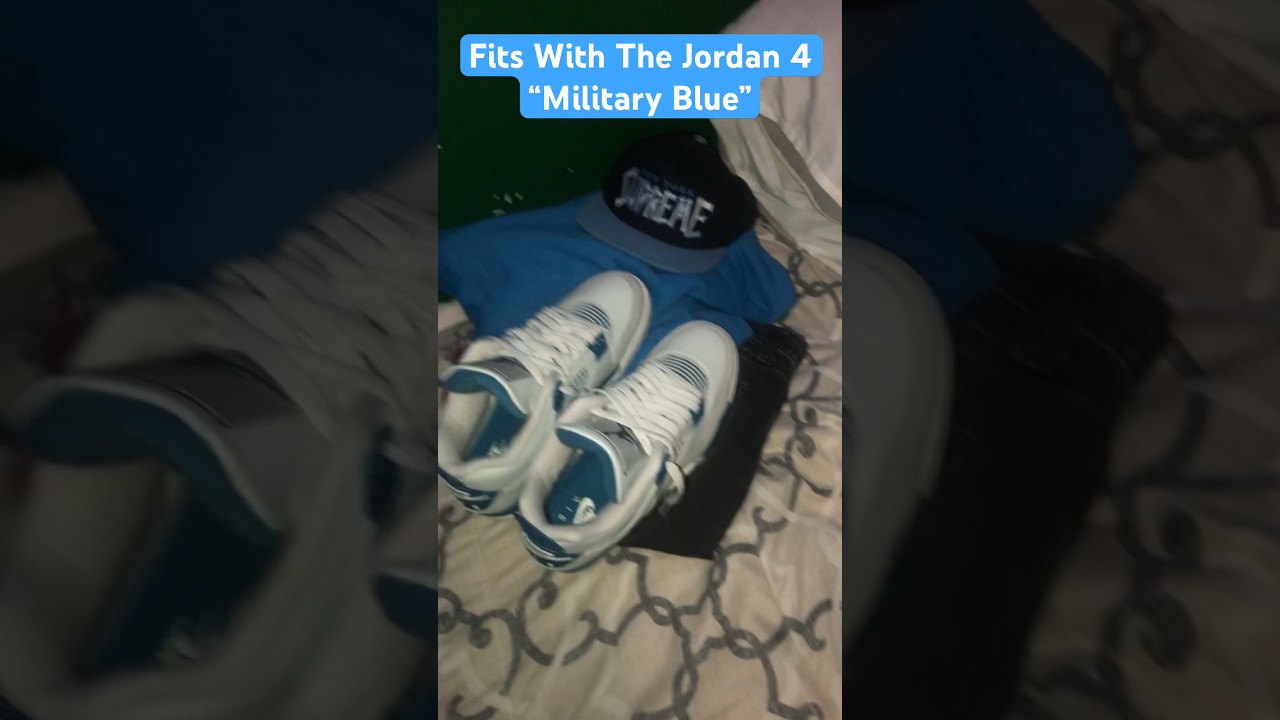 Fits With The Jordan 4 Military Blue #jordan4militaryblue #militaryblue #militaryblue4s #shorts #fyp