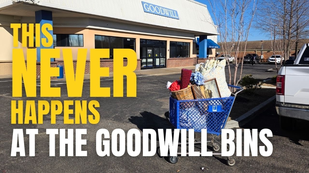 this NEVER happens at Goodwill Outlet bins • Thrift with me • secondhand resale and home decor