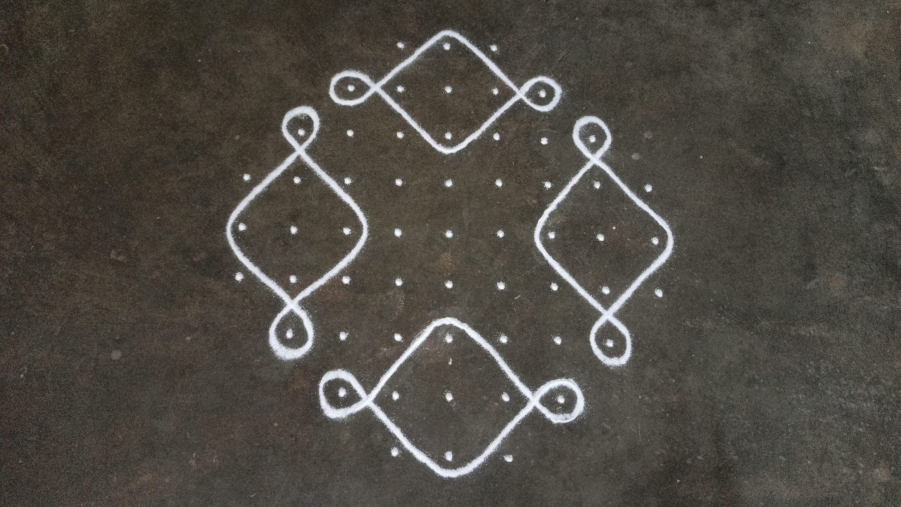 9 dots kambi kolam series episode 46 | traditional simple sikku kolam tutorial | SathyaSelva Arts
