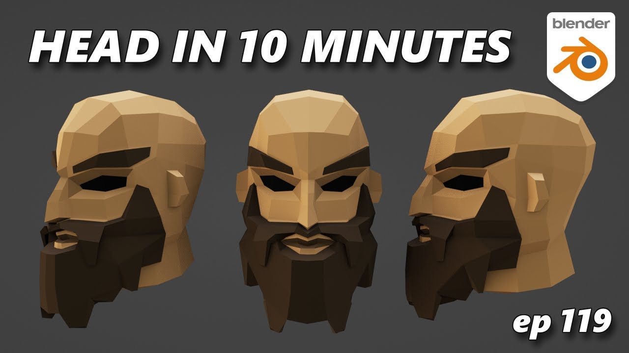 Model A Head in 10 Minutes in Blender - ep 119