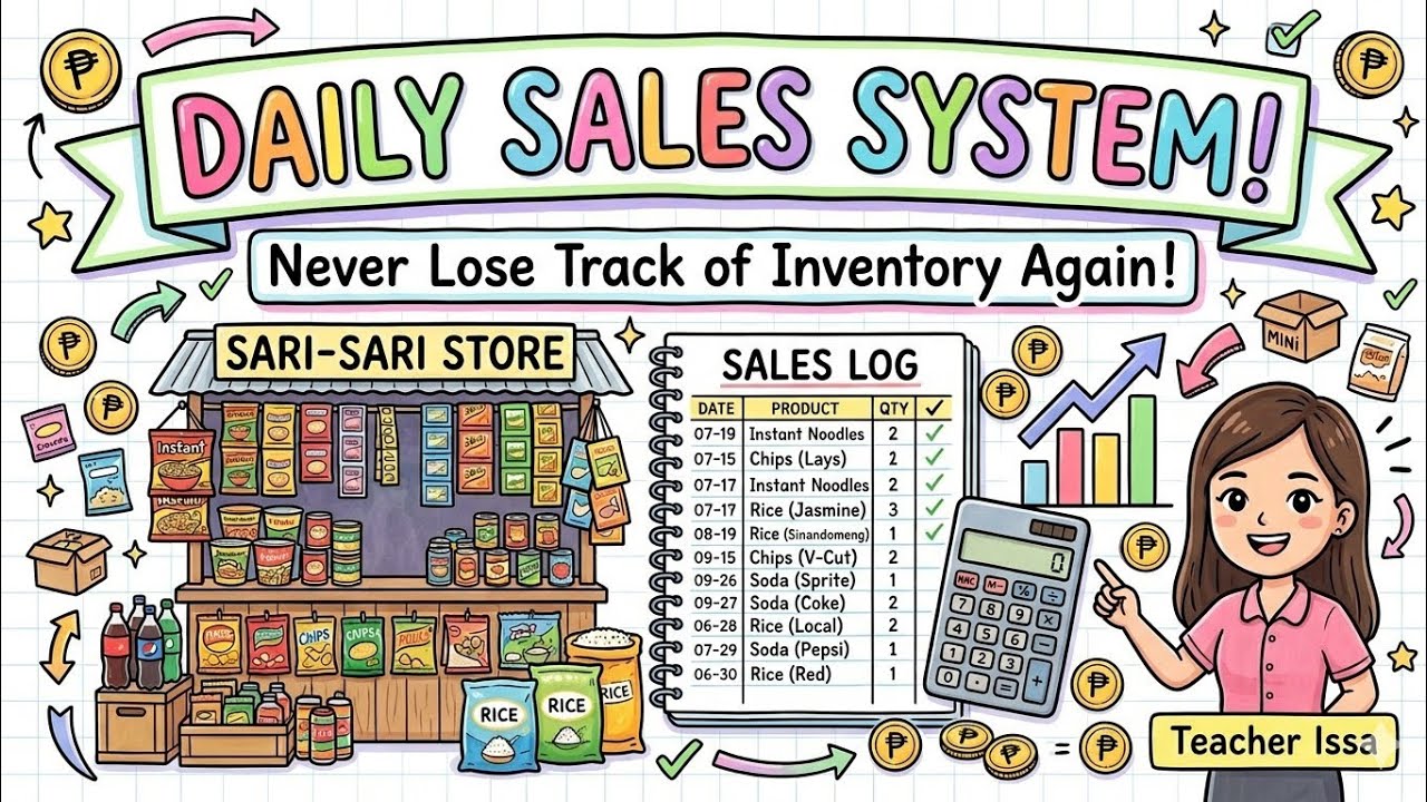 Daily Sales System | Sales Inventory for Sari-sari store | Sales Log