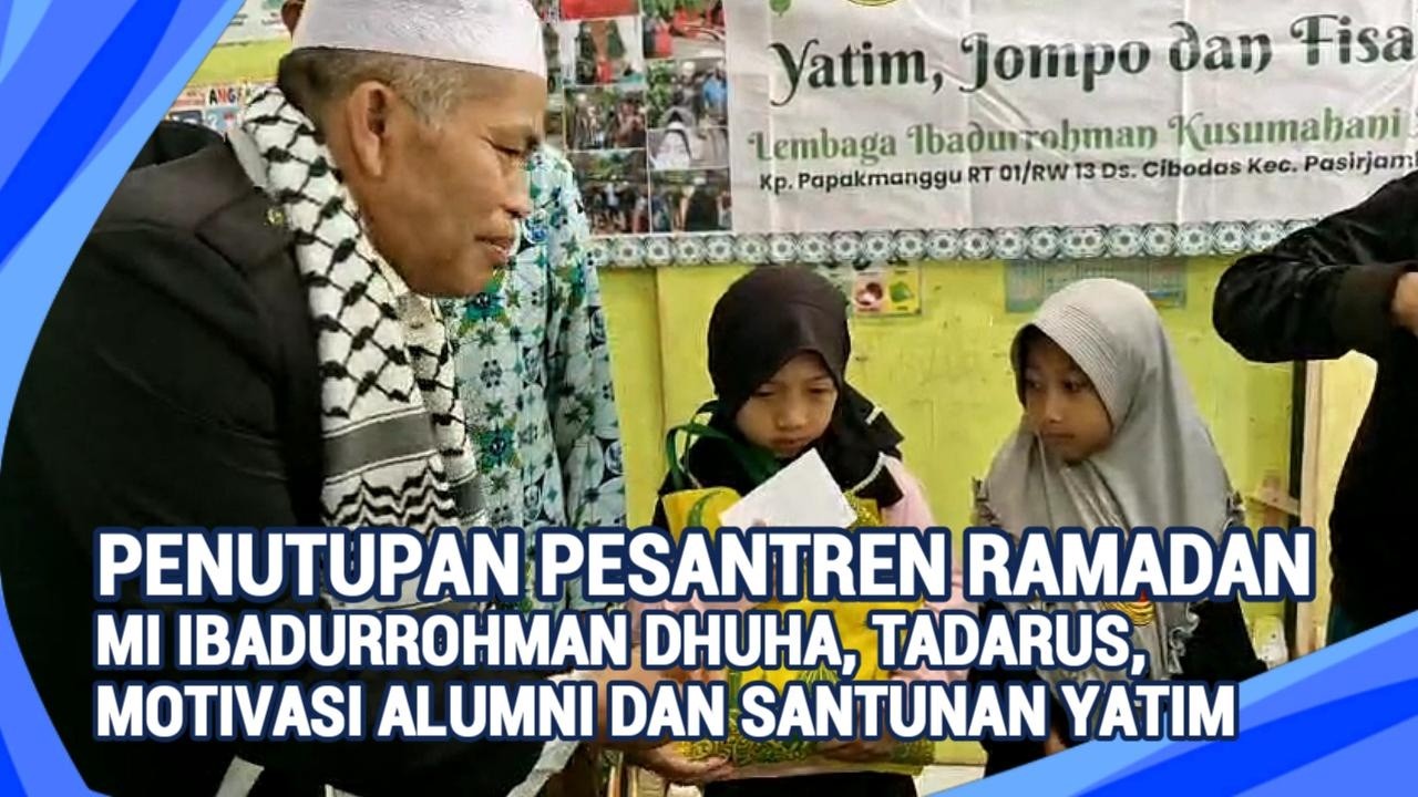 Ratusan Siswa MI Ibadurrohman Pasirjambu Tutup Pesantren Ramadan dengan Santunan Yatim