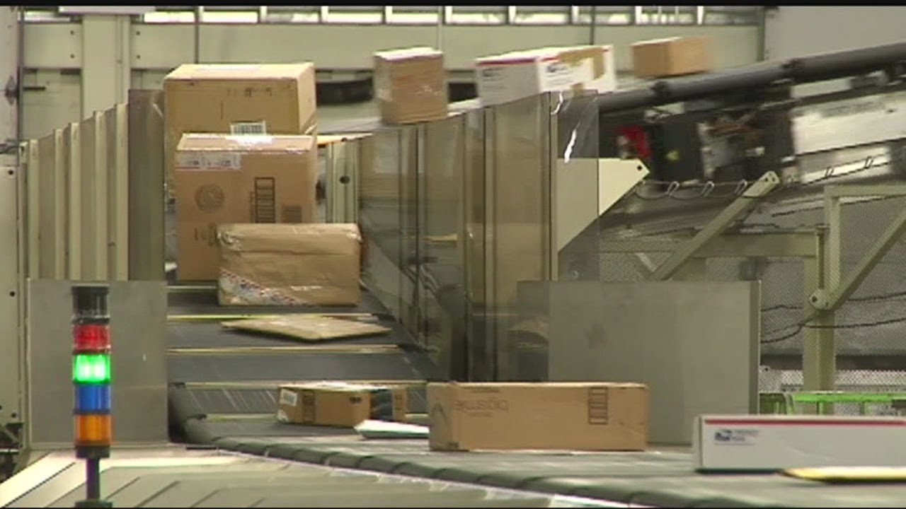 Package distribution center's busiest time