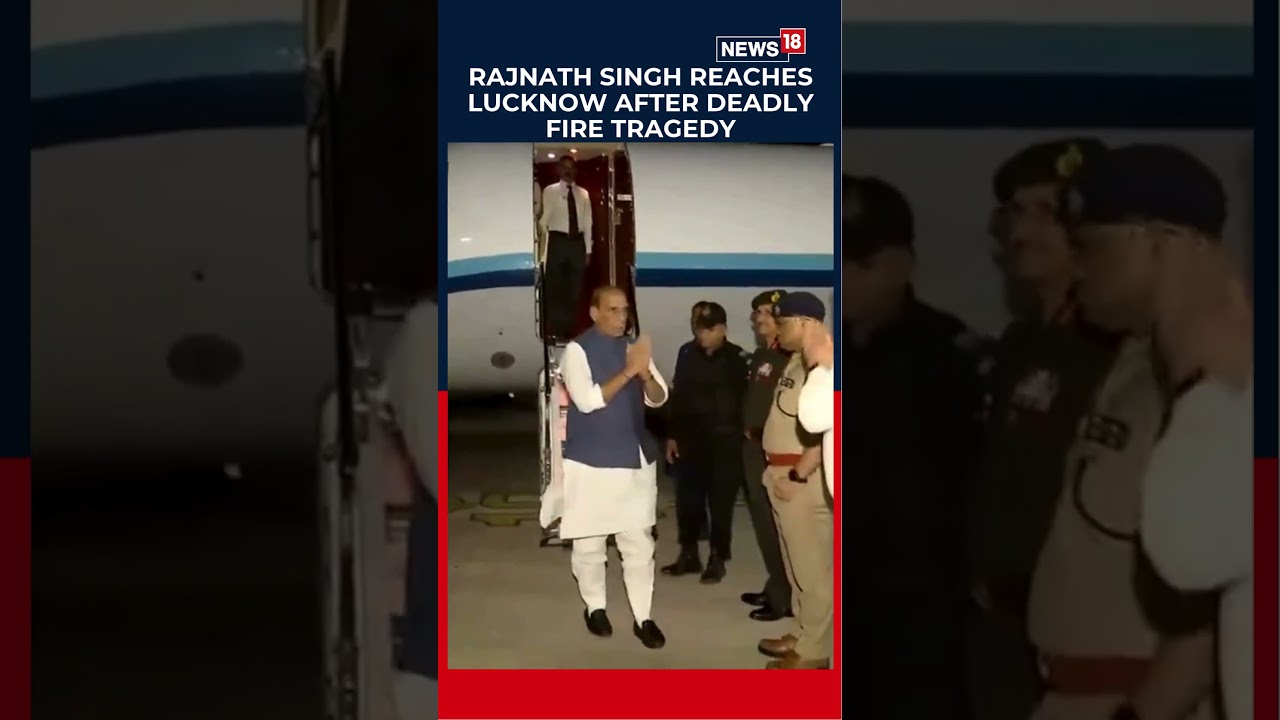 Rajnath Singh Reaches Lucknow After Fire Tragedy, To Visit Site And Meet Injured At KGMU | N18S