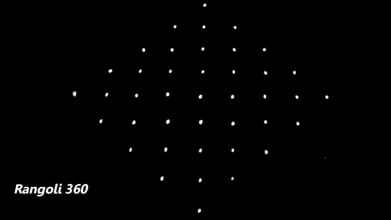 Daily rangoli 9x1 dots #1036 | 2 in 1 Latest muggulu | Easy Kolam Designs | Rangoli 360 Lakshmi