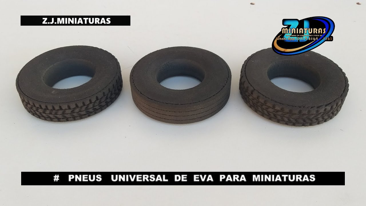 #  PNEUS   UNIVERSAL  DE  EVA  PARA  MINIATURAS   ESCALA   1/14  ( Obs  não  são  para   vender )