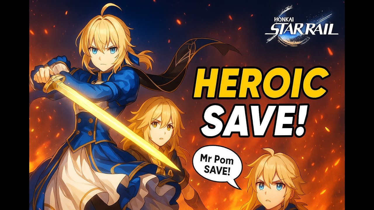 Saber's Heroic Entrance! Saves Trailblazer from Lancer &ndash; Full Fate Collab Cutscene (HSR 3.4)