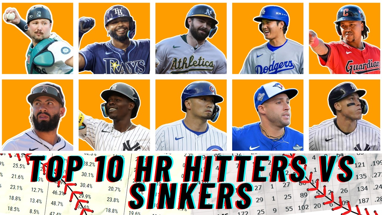 Top 10 Hitters With Most Home Runs vs Sinkers in 2025
