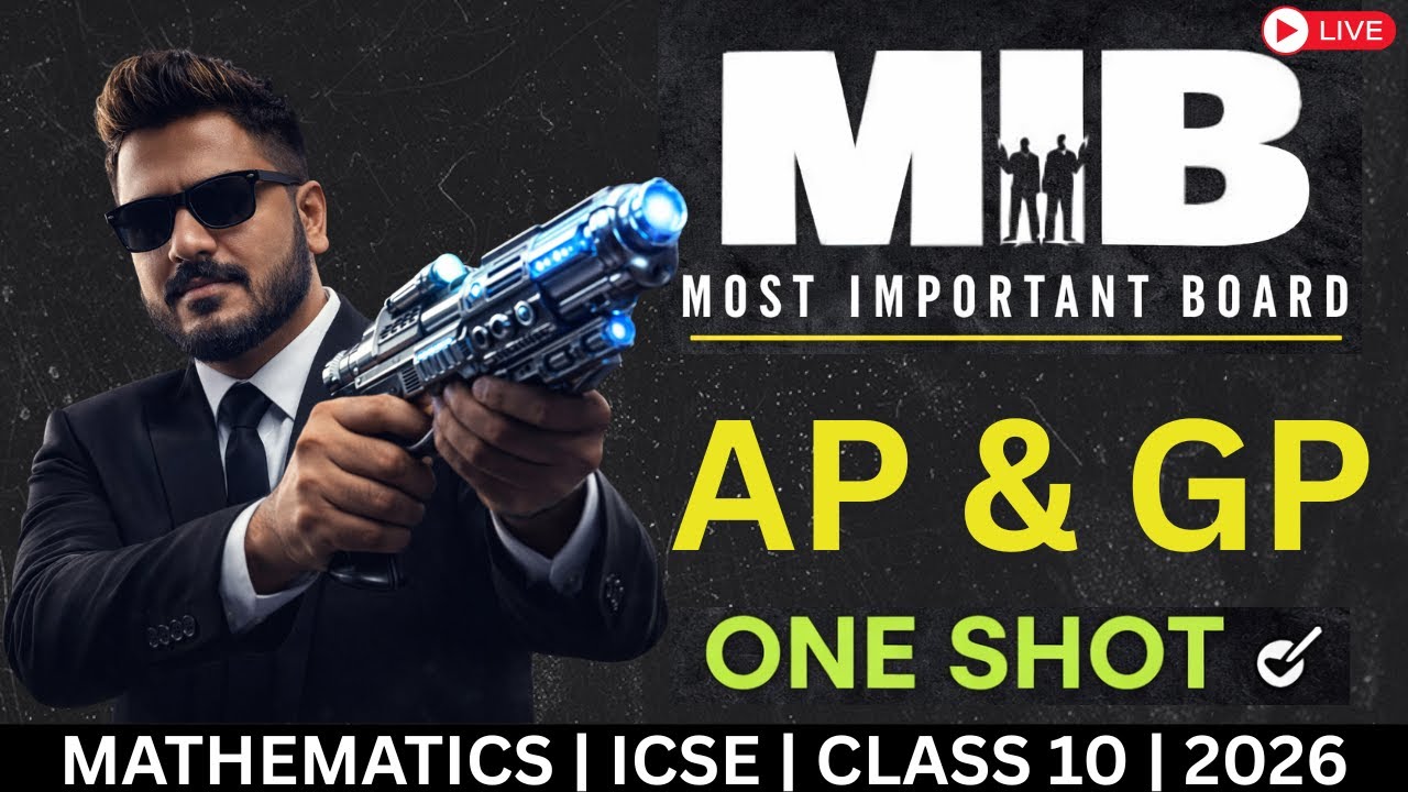 AP & GP | ICSE Class 10 | Mathematics | Youtube Live | Yash Maheshwari | ICSE Empire