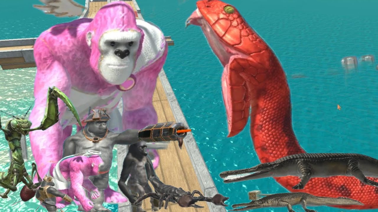 Snake vs Crocodile - Animal Revolt Battle Simulator