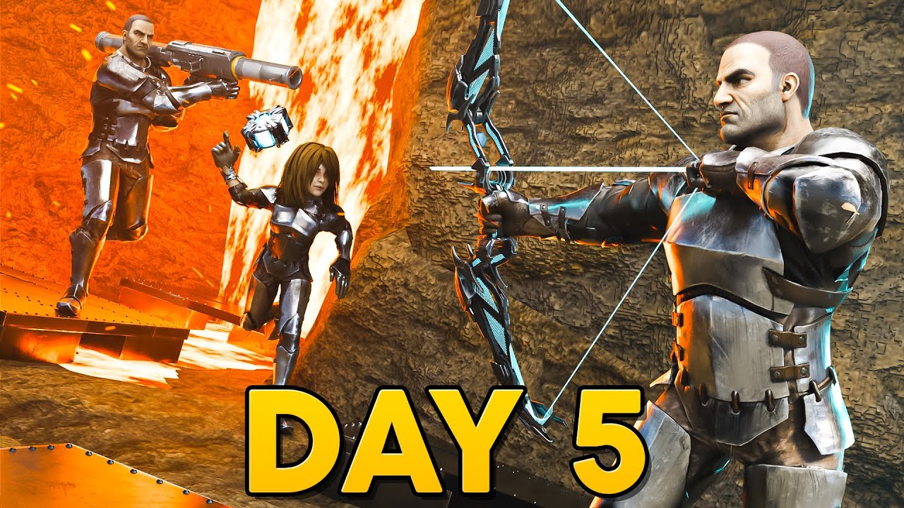 Defending My Insane Lava Cave From a Huge Tribe in ARK: Survival Evolved